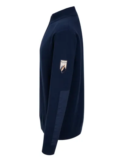 Bilde av WoolLand Tydal knitted sweater 1-2 zip man Dark Blue